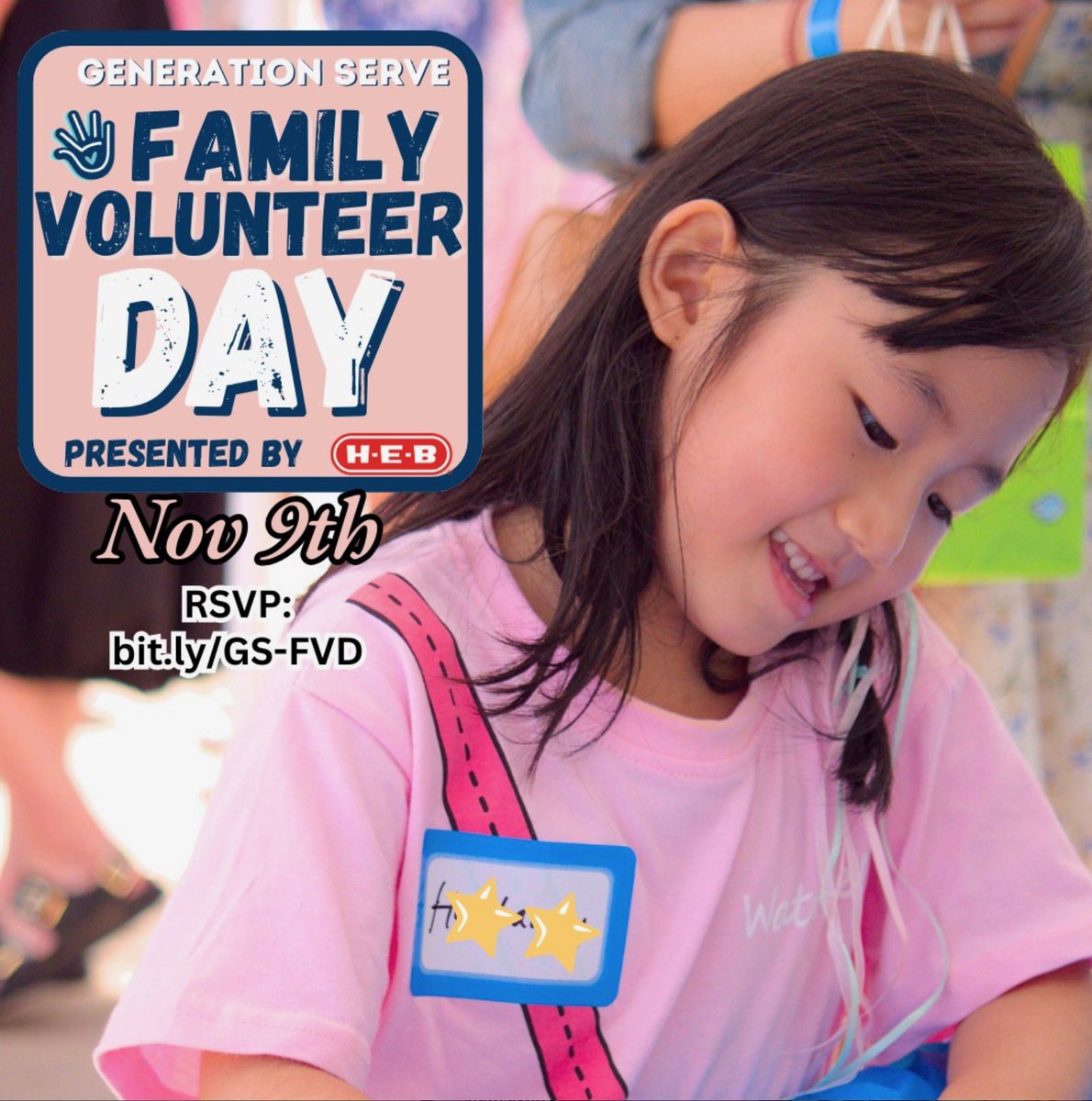 This Saturday, November 9th from 10 am - 1 pm is @generationserve FAMILY VOLUNTEER DAY. They'll have different activities curated for youth ages 3-18. RSVP now at 
bit.ly/GS-FV
@TexasOneFund