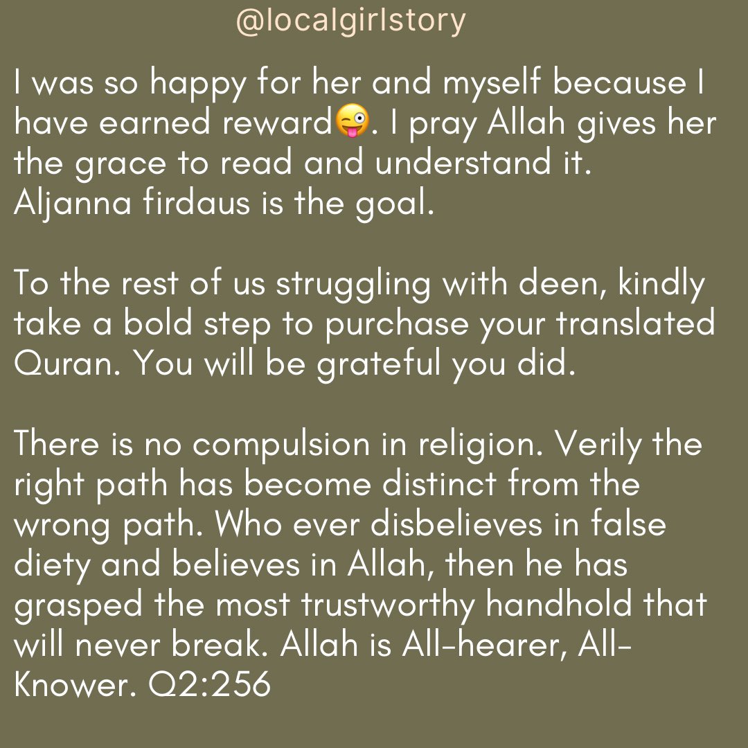 LocalGirlStory's tweet photo. Do you have a translated Quran?
#islam
#localgirlstory
#quran https://t.co/iOhza4vOJr