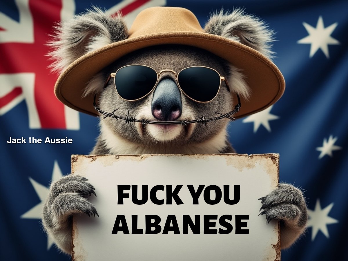 hammerofleft's tweet photo. Good morning Aussies 
Tell Fudd to stick his Mis/Dis bill up his arse https://t.co/J9ZUGFSdVX