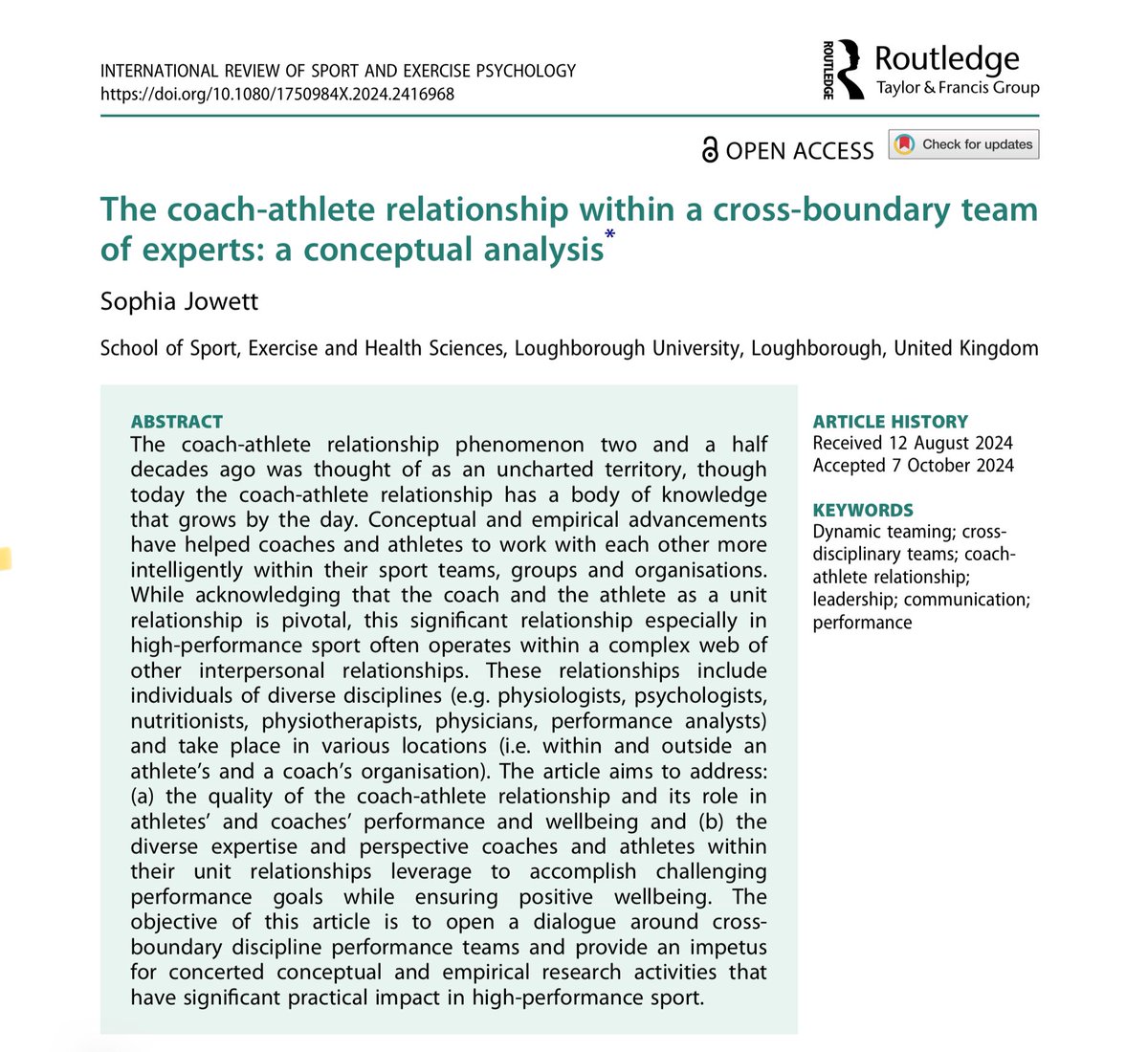 Dr Sophia Jowett tweet media