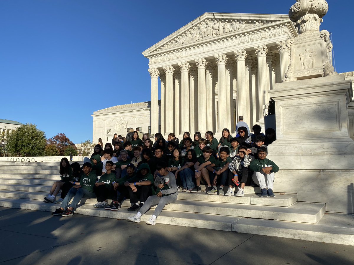 Bus 8 taking a seat and learning about the Supreme Court. #NoviDC2024