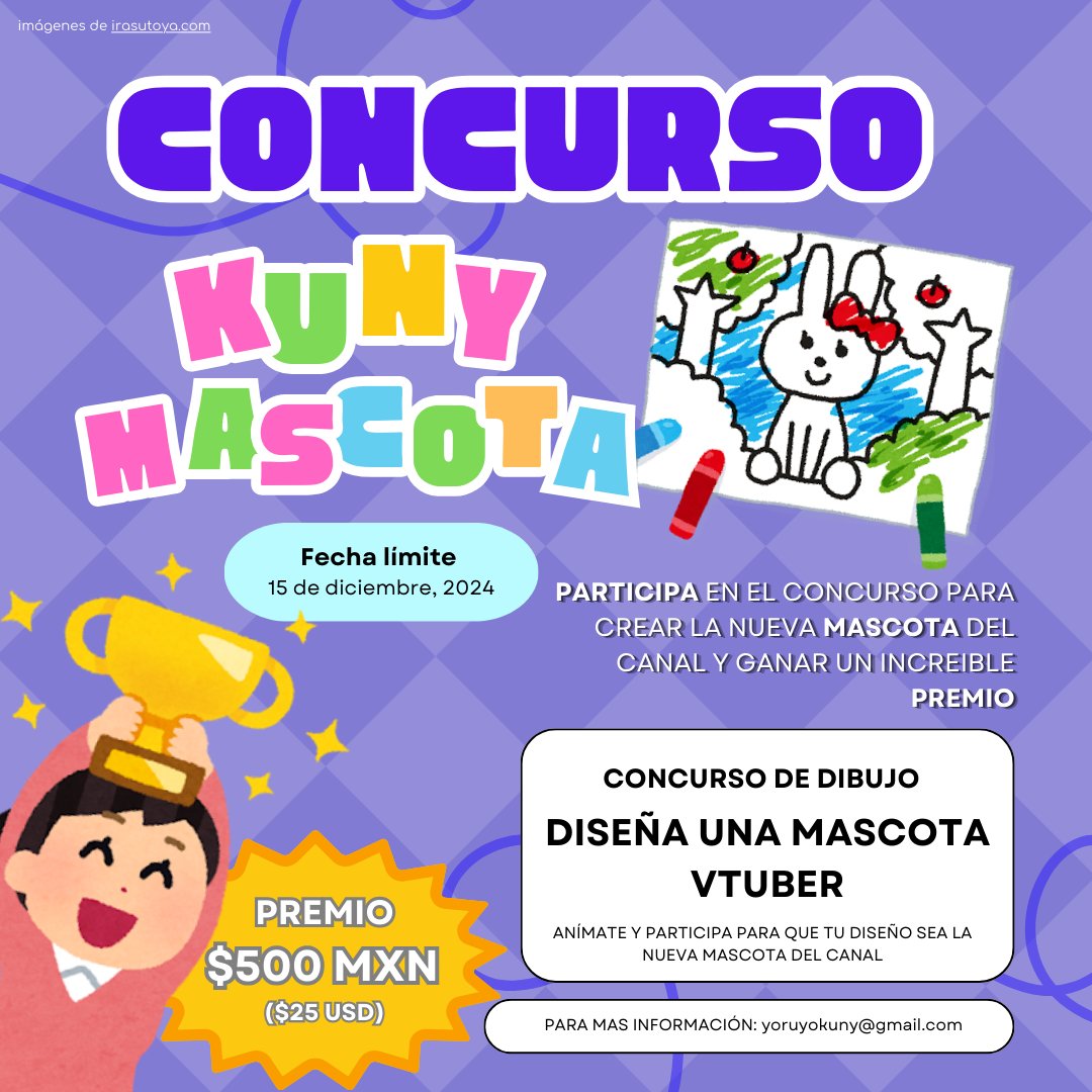 🌟Al fin puedo compartirles algo que lleva tiempo cocinándose 🌟
🏅🏆🎨🐇El CONCURSO para crear la NUEVA MASCOTA del canal comienza hoy!! 🐇🎨🏆🏅
💕Estoy muy emocionada por ver sus diseños 💕
Llena el formulario para participar: forms.gle/LLsPLafFsupWuK…