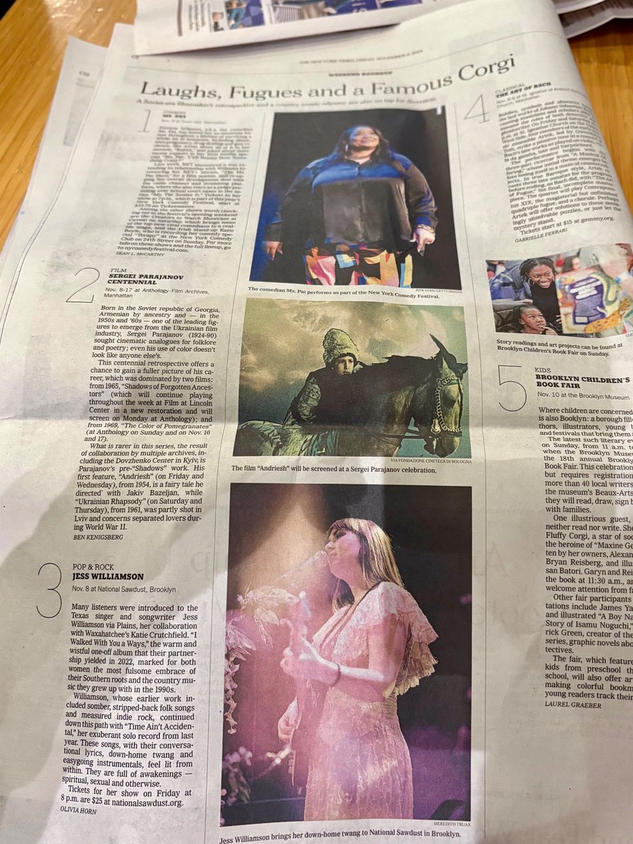 Thanks <a href="/nytimes/">The New York Times</a> for recommending my show tonight ❤️