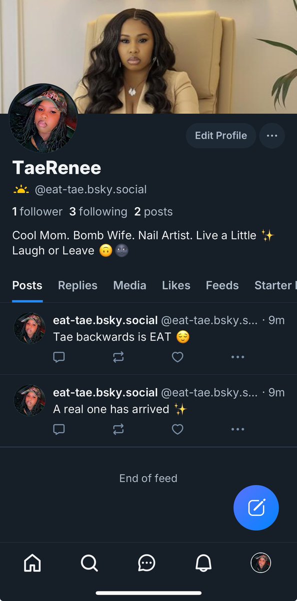 Eat_Taeee's tweet photo. FOLLOW ME ON BSKY Social ! I’m not about to stick around for ELON bs ‼️ https://t.co/whyumM2iCu