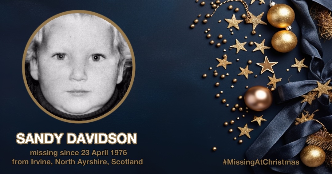 MisPersSupport's tweet photo. Sandy Davidson was 3 years old when he went missing on 23 April 1976 from Irvine, North Ayrshire, Scotland https://t.co/8ECicquNd8 #MissingAtChristmas #FindSandy #MissingPersonsSupport @Donnaxluvsxux https://t.co/qlQaeJL0u3