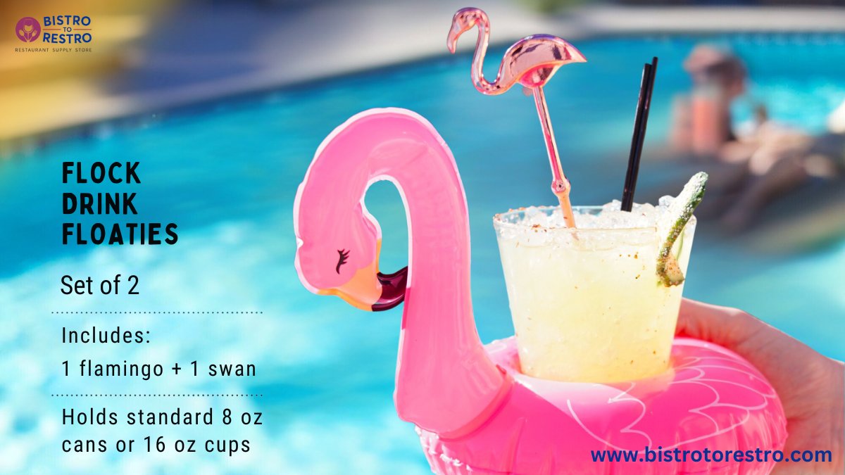 BistrotoRestro's tweet image. Keep your drink afloat with Flock Drink Floaties by Blush! Perfect for your next pool party. Available at BistroToRestro! 🦩🍹

Buy now: bit.ly/3YMHXB0

#FlockDrinkFloaties #BlushFloaties #PoolPartyEssentials
