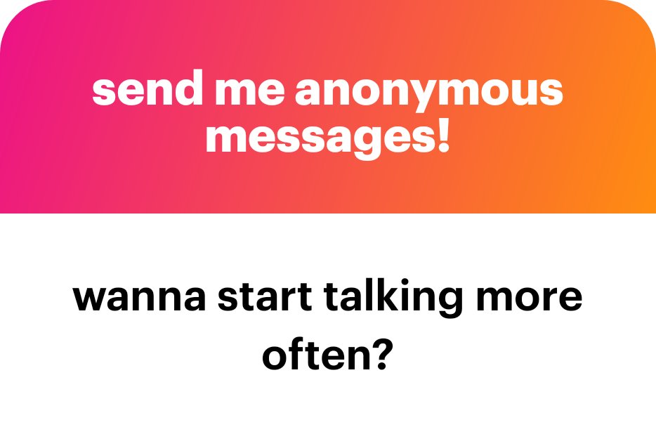 Yes but you have to reveal yourself I can't play guess who 😂🤔