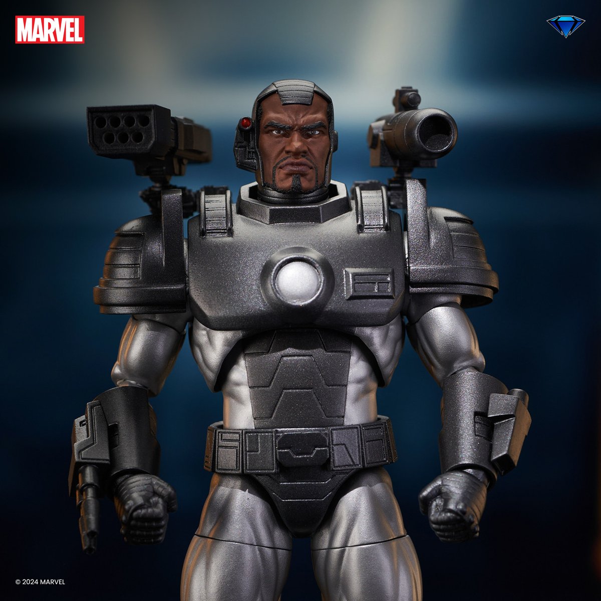 CollectDST's tweet image. Outfitted with interchangeable Stark tech, this War Machine Select Action Figure pairs perfectly with Iron Man! Create the ulimate duo display and pre-order at bit.ly/WarMachineSele… #MarvelComics #MarvelSelect #CollectDST #DiamondSelectToys #ActionFIgure #RodneyRhodes