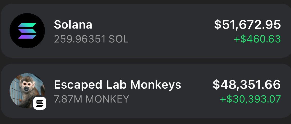 Bought $487 at Pumpfun, sold $54,100 and left $48,000 $Monkey