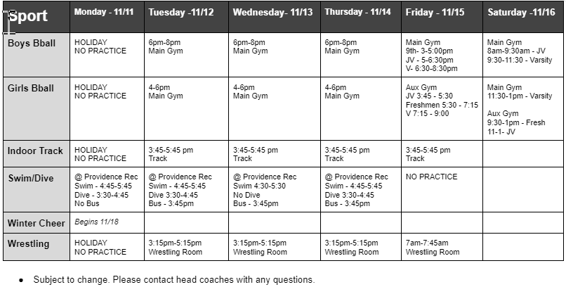 Winter Season Starts Monday!!! Schedule below... make sure you have VHSL Physical on file and athletic registration completed!! justice-ar.rschooltoday.com