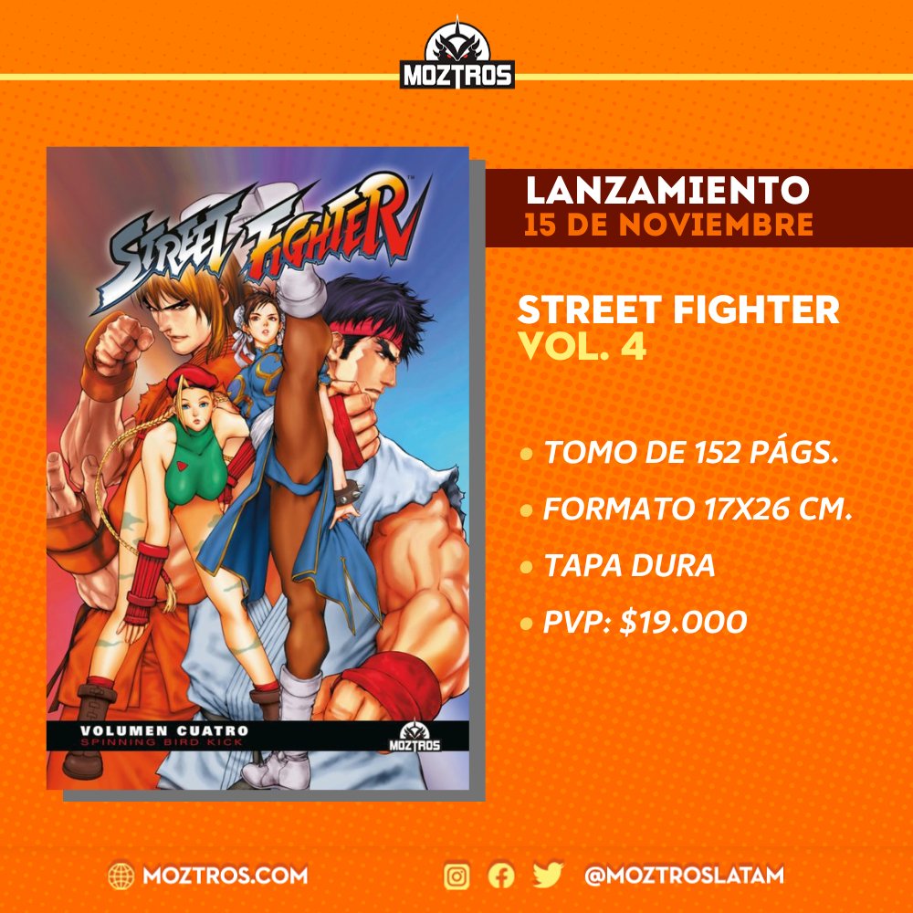 MoztrosLATAM's tweet photo. 🔥 ¡Te presentamos nuestros nuevos lanzamientos moztrosos! 🔥
EL VIERNES 15 de Noviembre llegarán a las tiendas:
NINJAK ¡TOMO ÚNICO! 🥷
STREET FIGHTER VOL. 4 🥊
¡Encargalos ya en tu tienda amiga!📚✨
#Moztros #MoztrosLatam #Ninjak #StreetFighter https://t.co/gXZpYf9iZX