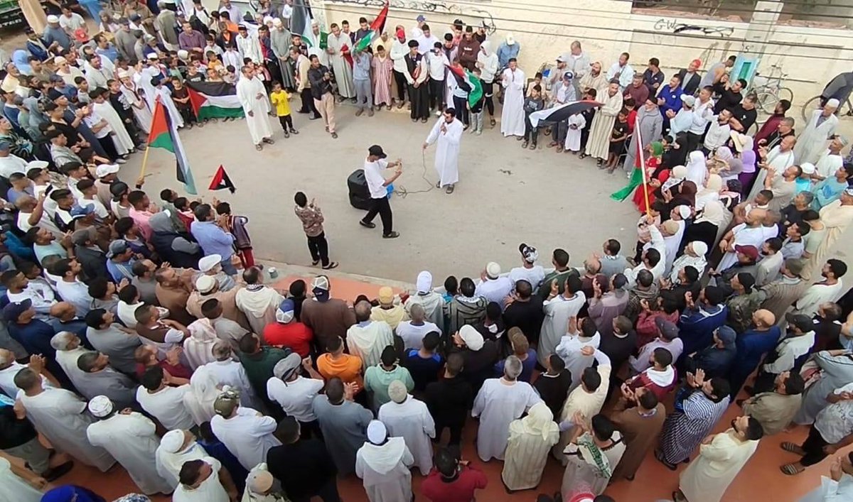 QudsNen's tweet photo. Demonstrations were held in Morocco today for Palestine and Lebanon against the Israeli occupation’s aggression. https://t.co/2Aq3kKkCcm
