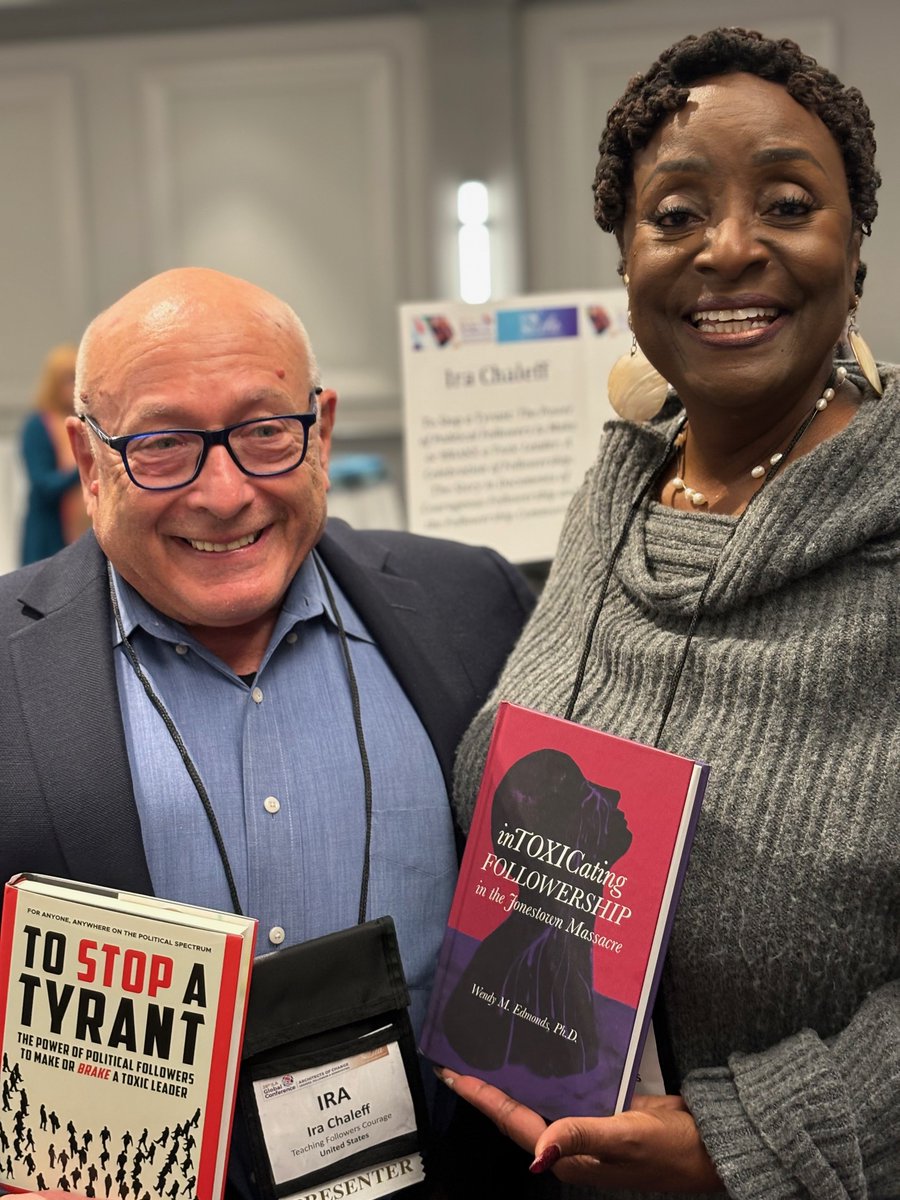 Ira Chaleff (@irachaleff) on Twitter photo With Dr. Wendy Edmonds at the International Leadership Association's annual conference in Chicago.
amazon.com/dp/1637560567/ With Dr. Wendy Edmonds at the International Leadership Association's annual conference in Chicago.
amazon.com/dp/1637560567/