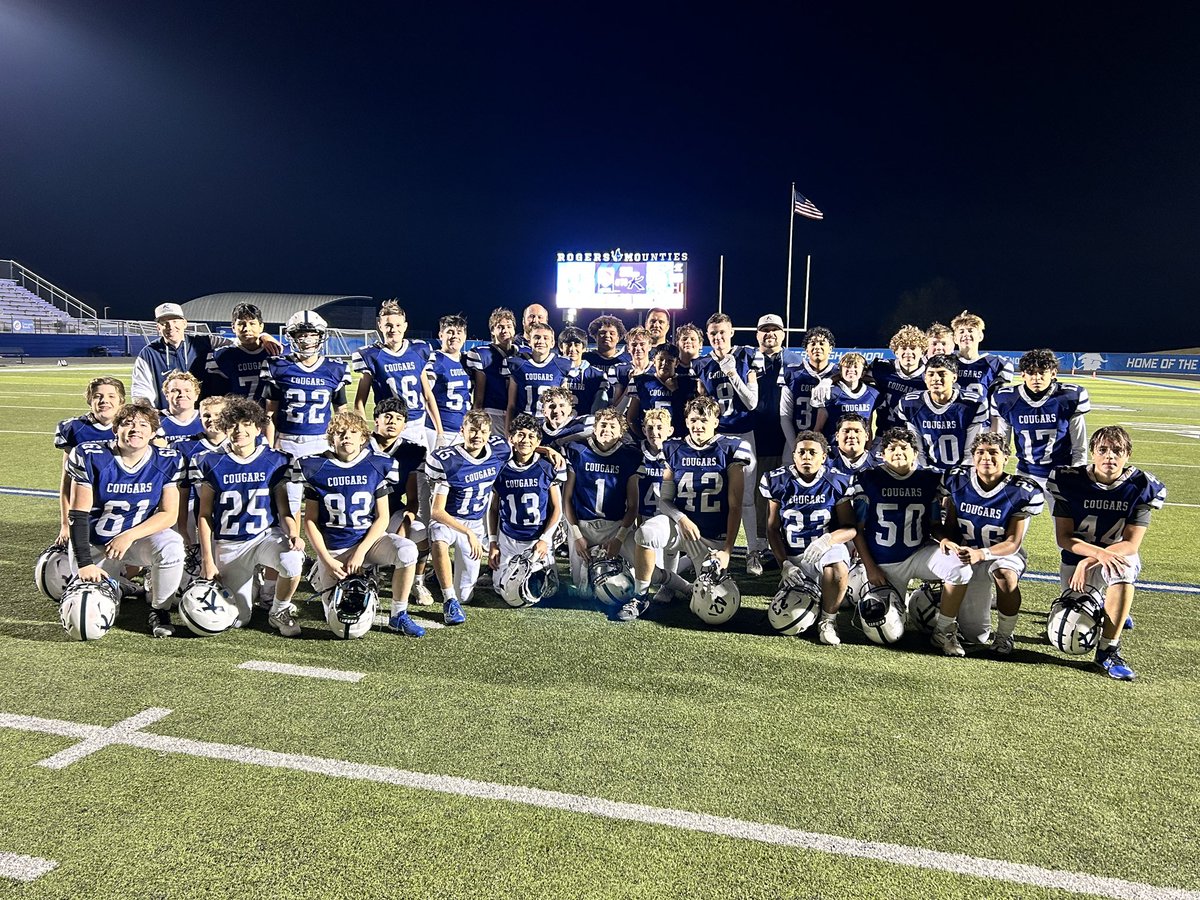 Great way to end the season! 8th grade fought until the last snap to pull out a big win against Lingle 19-12. #SWAG #Family @j18visions <a href="/kirkseycougars/">KirkseyCougars</a> <a href="/rogersmountiefb/">Rogers Mountie FB</a> <a href="/rhs_21/">RHS-Athletics</a> <a href="/PaulADrps/">RPS-Athletics</a>
