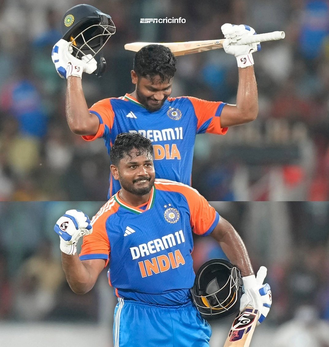 riturk99's tweet photo. Back to back centuries in T20is for Samson - he sealed the opening spot. What a knock in Durban, the class of Sanju.
#SanjuSamson https://t.co/tzKUypDueM