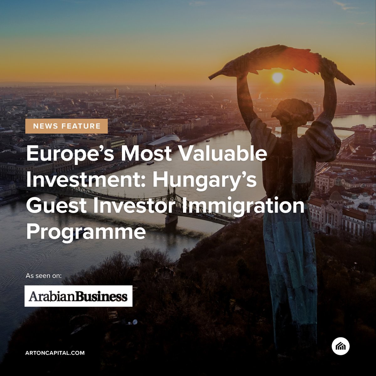 ArtonCapital's tweet photo. We’re proud to have helped thousands of investors achieve their European residency dreams with full returns on their investments.

Thank you, @ArabianBusiness, for showcasing our renowned service and expertise in Hungary.
@armandarton 
#EuropeanResidency #InvestmentReturns #GlobalCitizenship #HungaryGIP #ResidencyByInvestment #ArtonCapital #GoldenVisa #HungaryGoldenVisa