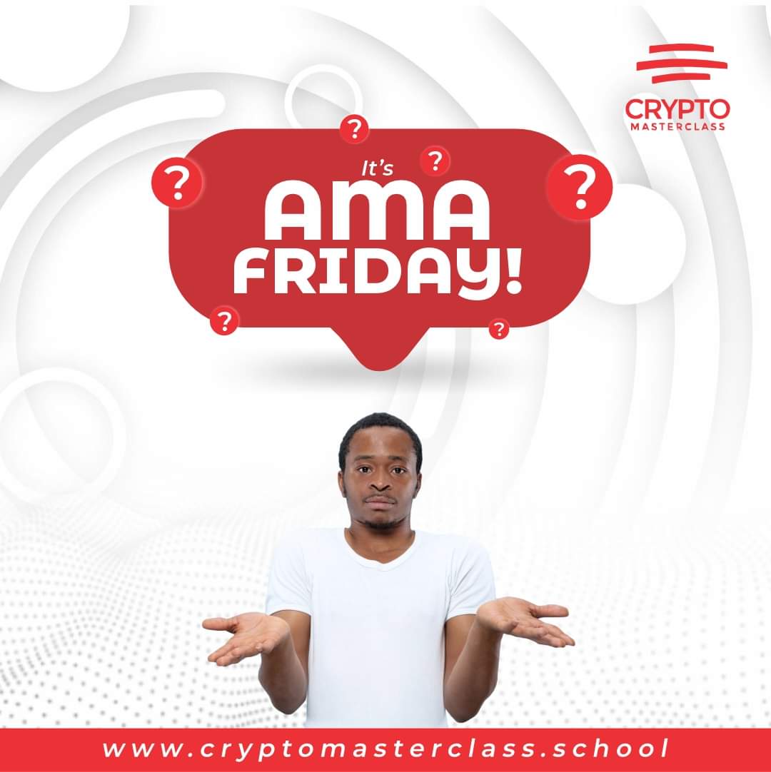 masterclasstips's tweet photo. It’s AMA Friday!
Drop your crypto questions below, and we’ll answer them.

#AskCrypto #FridayAMA #Cryptomasterclass https://t.co/SKXkf31KRK