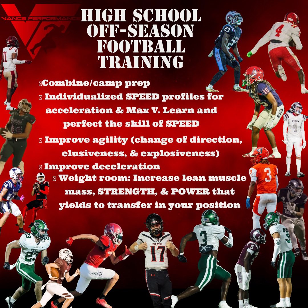 TVanceCSCS's tweet image. ELITE High School offseason football program:
This work stays undefeated with proven results year after year. 941 let’s work‼️
SPEED|POWER|STRENGTH #manatee #sarasota #bradenton #venice #palmetto #portcharlotte #parrish #lakewodranch  #941 #offseasontraining #football
