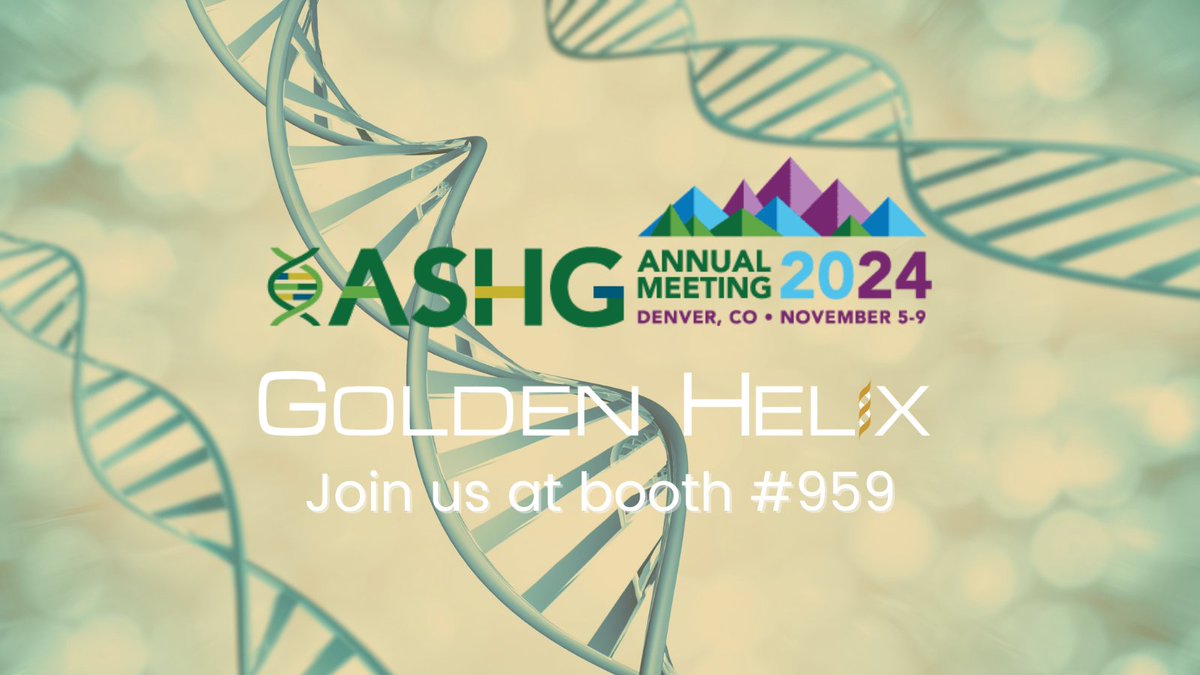 Good morning #ASHG24 Last day to come by booth #959 and attend a demo and receive a limited #GoldenHelix t-shirt! bit.ly/40yhEAY