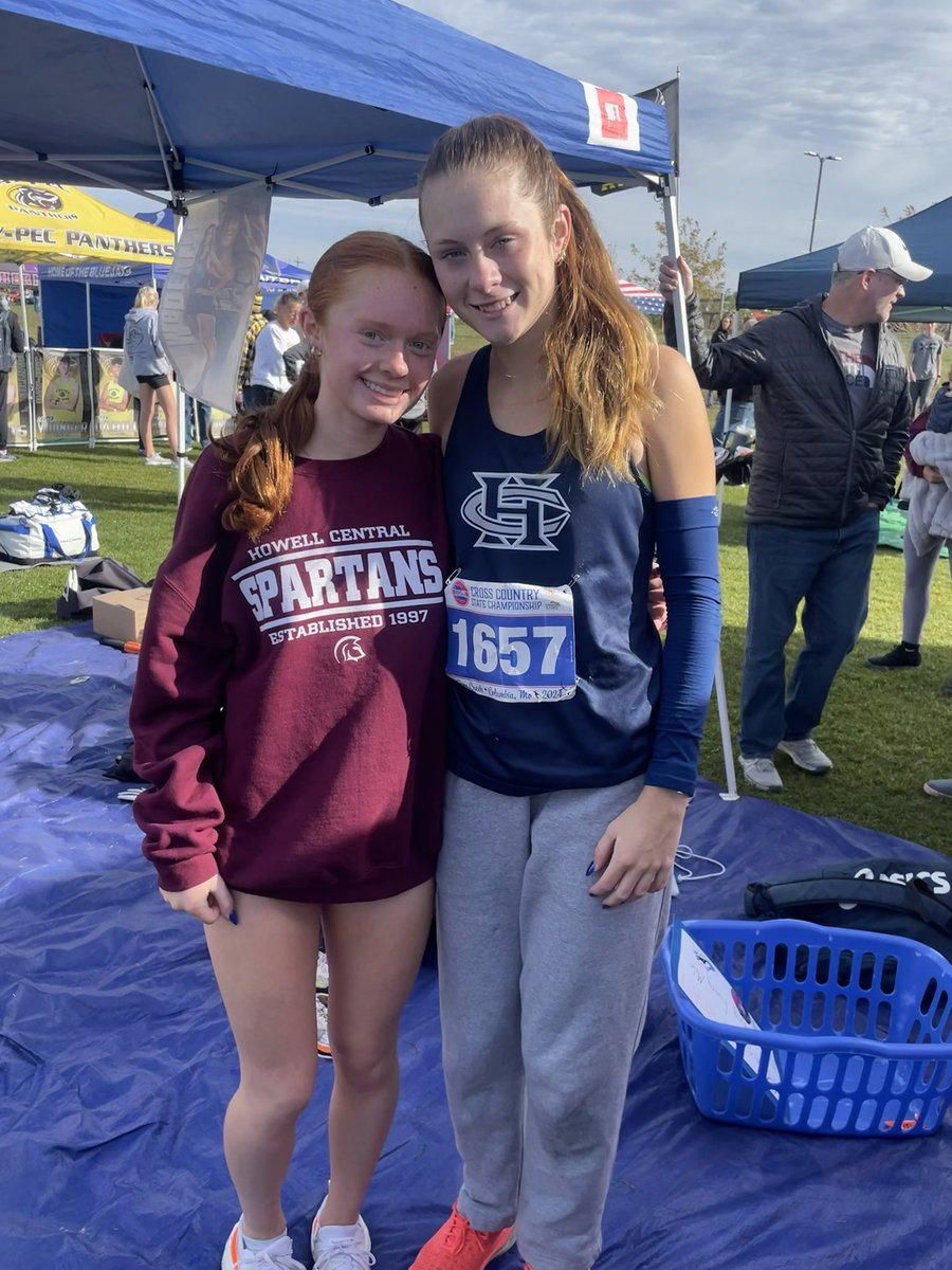 WHAT A RACE!!!

Reese ran her best time on the Gans Creek course, placing 14th overall, and earning her second ALL-STATE medal!

Mia ran a BIG PR, shaving of ~15s, while consistently moving up and passing runners! Finished as a top FR in the State!

Great day to be a SPARTAN!!!