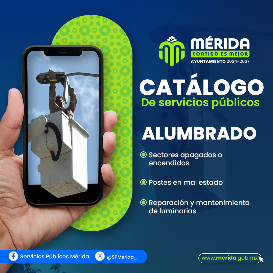 Un municipio bien iluminado 💡 es un municipio seguro 👍🏻

En el Departamento de alumbrado trabajamos 24/7 para que puedas transitar por calles seguras. #MéridaContigoEsMejor

<a href="/CeciliaPatronL/">Cecilia Patrón Laviada</a> <a href="/AyuntaMerida/">Ayuntamiento Mérida</a>
