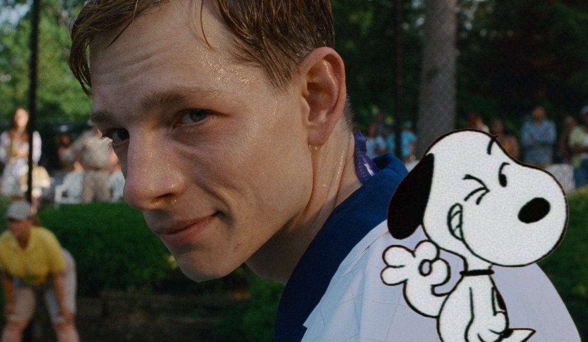 sowhatfaist's tweet photo. snoopy in challengers https://t.co/nIL0T2oho5