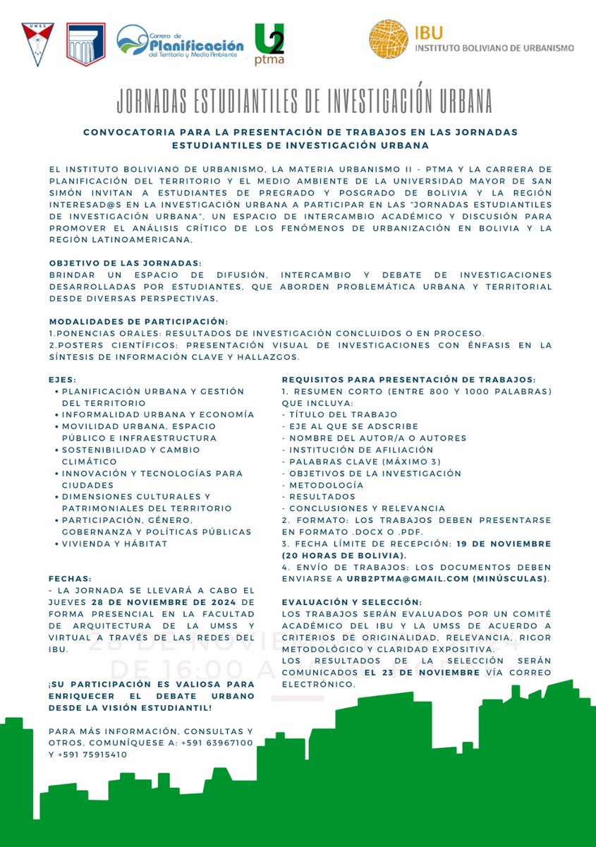 Instituto Boliviano de Urbanismo tweet media