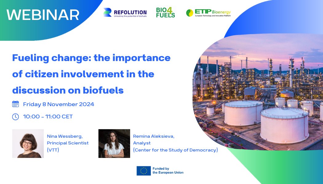 REFOLUTION Project (@refolution_heu) on Twitter photo โจ Thank you to everyone who joined our webinar!
We hope you enjoyed the presentations and the final discussion! If you have any questions feel free to reach out!
๐๐น๐ถ๐ฐ๐ธ ๐ต๐ฒ๐ฟ๐ฒ ๐๐ผ ๐๐ฎ๐๐ฐ๐ต ๐๐ต๐ฒ ๐๐ฒ๐ฏ๐ถ๐ป๐ฎ๐ฟ: lnkd.in/dnzjsZBk
#biofuels #social #acceptance โจ Thank you to everyone who joined our webinar!
We hope you enjoyed the presentations and the final discussion! If you have any questions feel free to reach out!
๐๐น๐ถ๐ฐ๐ธ ๐ต๐ฒ๐ฟ๐ฒ ๐๐ผ ๐๐ฎ๐๐ฐ๐ต ๐๐ต๐ฒ ๐๐ฒ๐ฏ๐ถ๐ป๐ฎ๐ฟ: lnkd.in/dnzjsZBk
#biofuels #social #acceptance