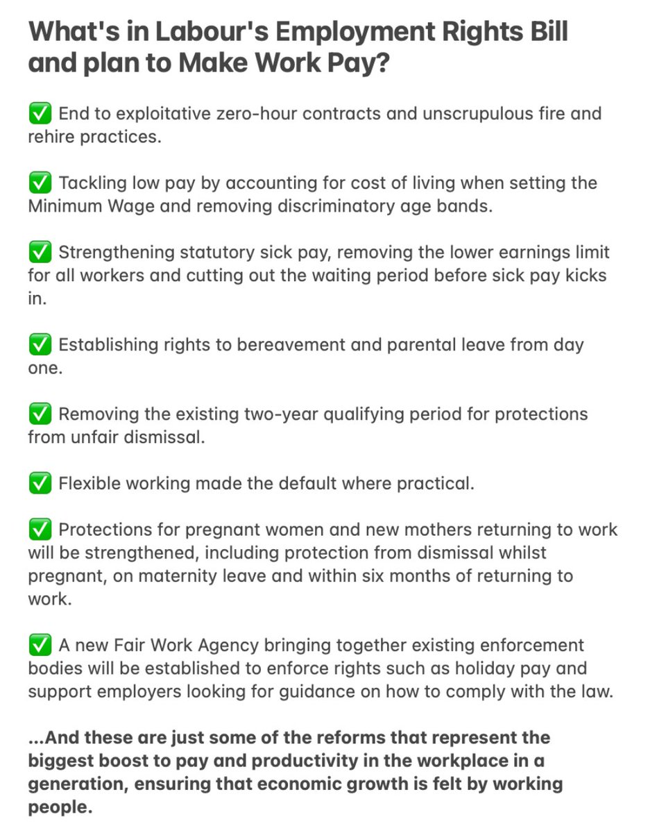 This is what’s in Labour’s plan to Make Work Pay 👇