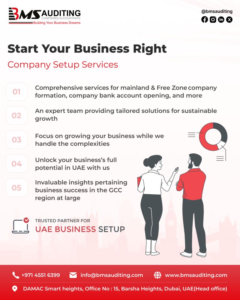 bms_auditing's tweet photo. Ready to Start Your Business in the UAE? Let BMS Auditing Guide You Through a Seamless Setup Process!" Call +971 4551 6399 today! https://t.co/b9EitKRs2j