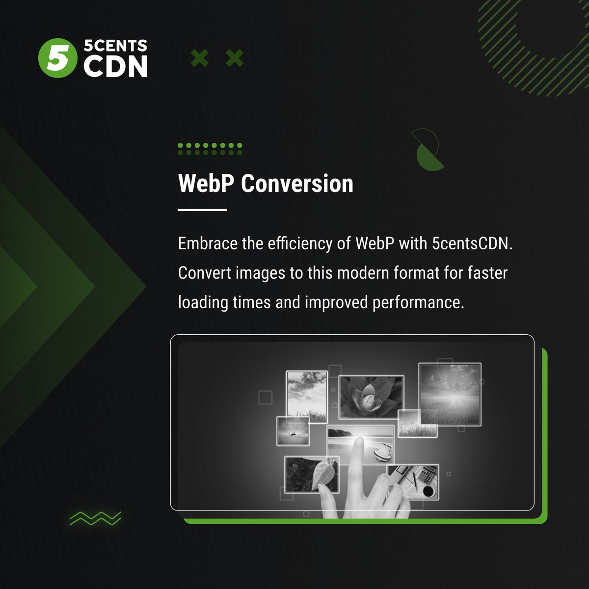 5centsCDN's tweet image. Embrace the efficiency of WebP with 5centsCDN. Convert images to this modern format for faster loading times and improved performance. #5centsCD #WebPConversion 🔄
