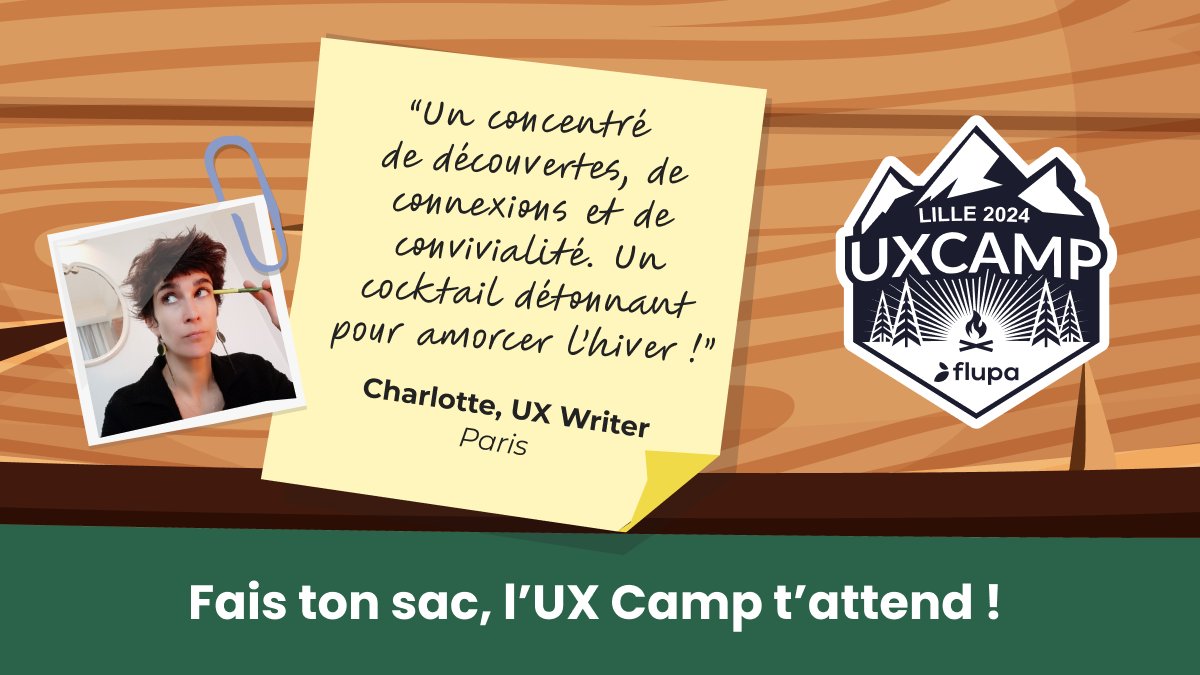 Flupa's tweet photo. L’UX Camp Lille, c’est des rencontres, du partage et des opportunités ! Plongez dans une ambiance conviviale où chaque échange peut devenir une collaboration. Rejoignez-nous les 22 et 23 novembre pour une journée d’UX et de connexions inoubliables !

https://t.co/zjTU6hZ0vs https://t.co/KC8OprM5UC