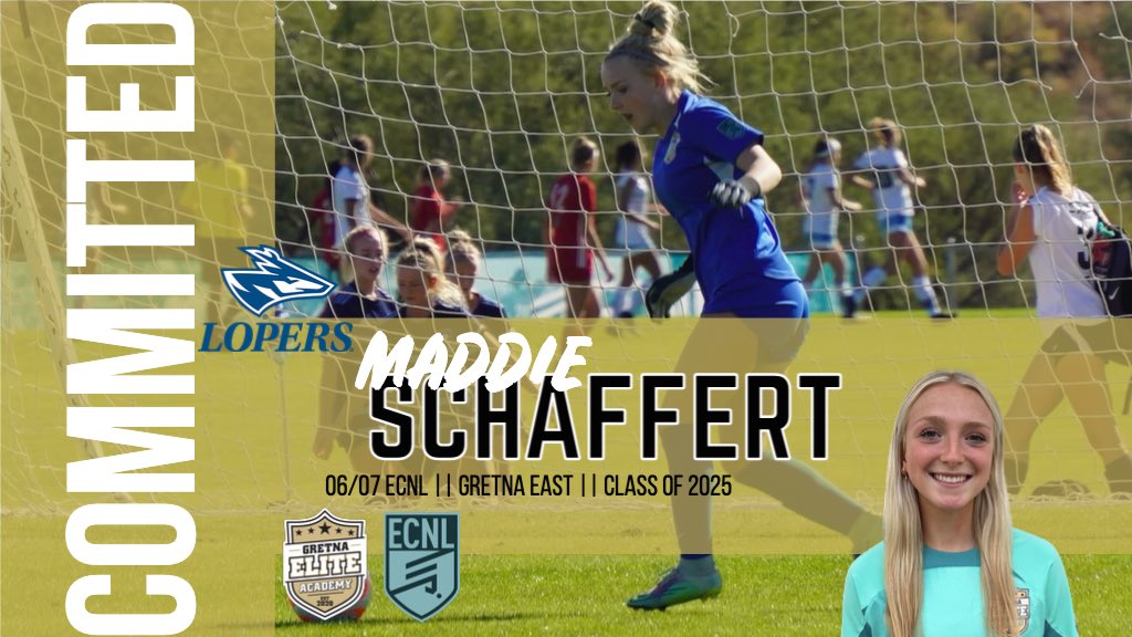 GretnaEliteAcad's tweet photo. Now โก๏ธ Gretna East
Next โก๏ธ Lopers
Gretna, NE ๐ Kearney, NE
Congratulations to Maddie Schaffert (06/07G ECNL) for verbally committing to the University of Nebraska Kearney ๐
We are proud of you Maddie ๐
Leaders. Play. Here.
#GEAECNL #ClassOf2025
#DestinationNextLevel https://t.co/57RJNoVqZm