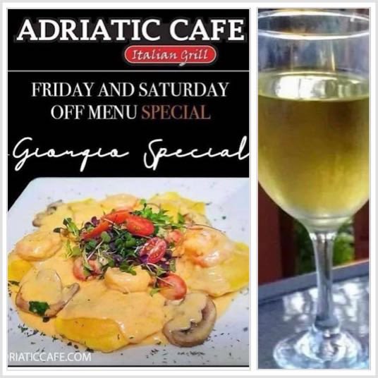 Make plans to join us Tonight and Sat night for something a bit different— Giorgio Special 👀

Come see us!

ADRIATICCAFE.COM