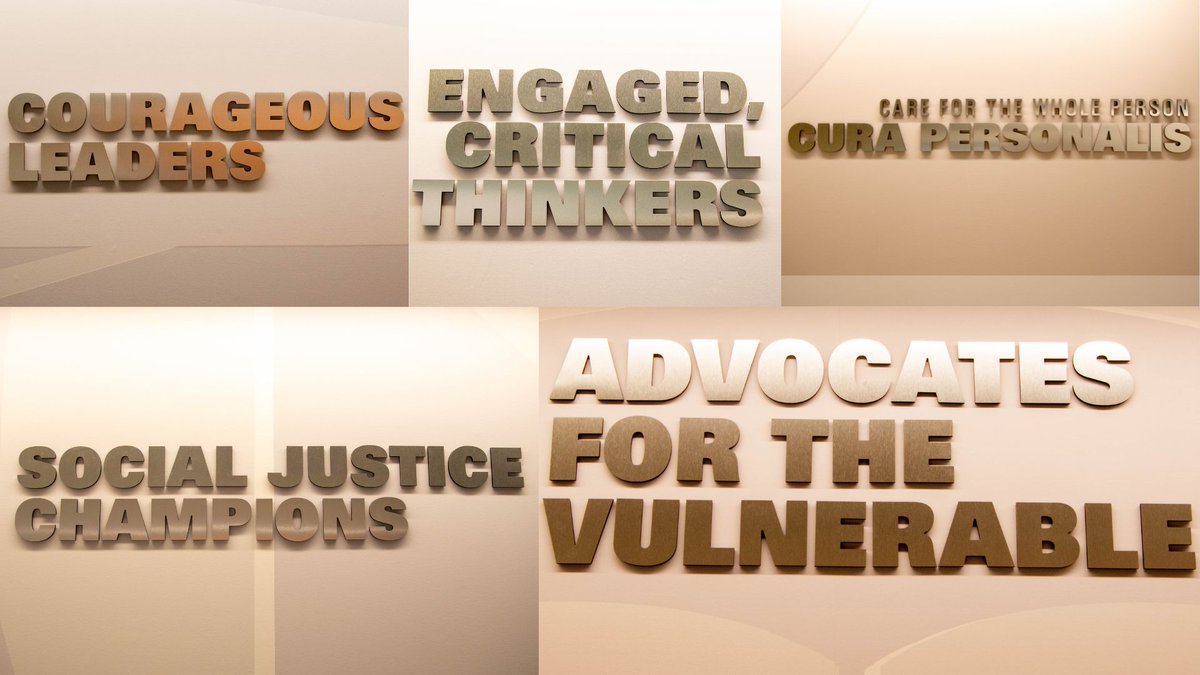 These five qualities are the core of a Marquette Nurse's identity.

Now they're on the walls of Straz Hall; a daily reminder to everyone in the building of who we are and what we're all here to do.