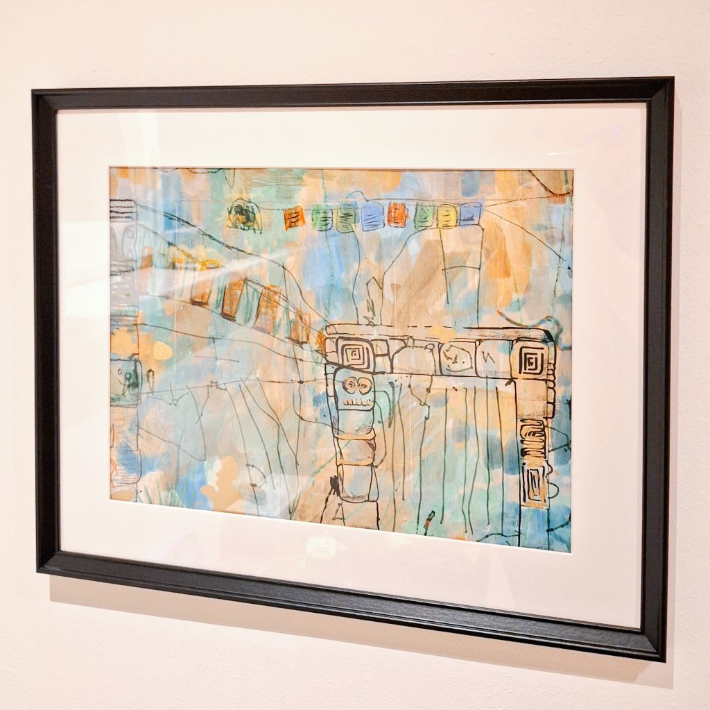 K1 hat mir gemeinsam dieses Kunstwerk geschaffen. Er nennt es "Affentempel" 😍
Musste es gleich einrahmen. Jetzt sieht das Kinderzimmer ein bisschen nach Museum aus.