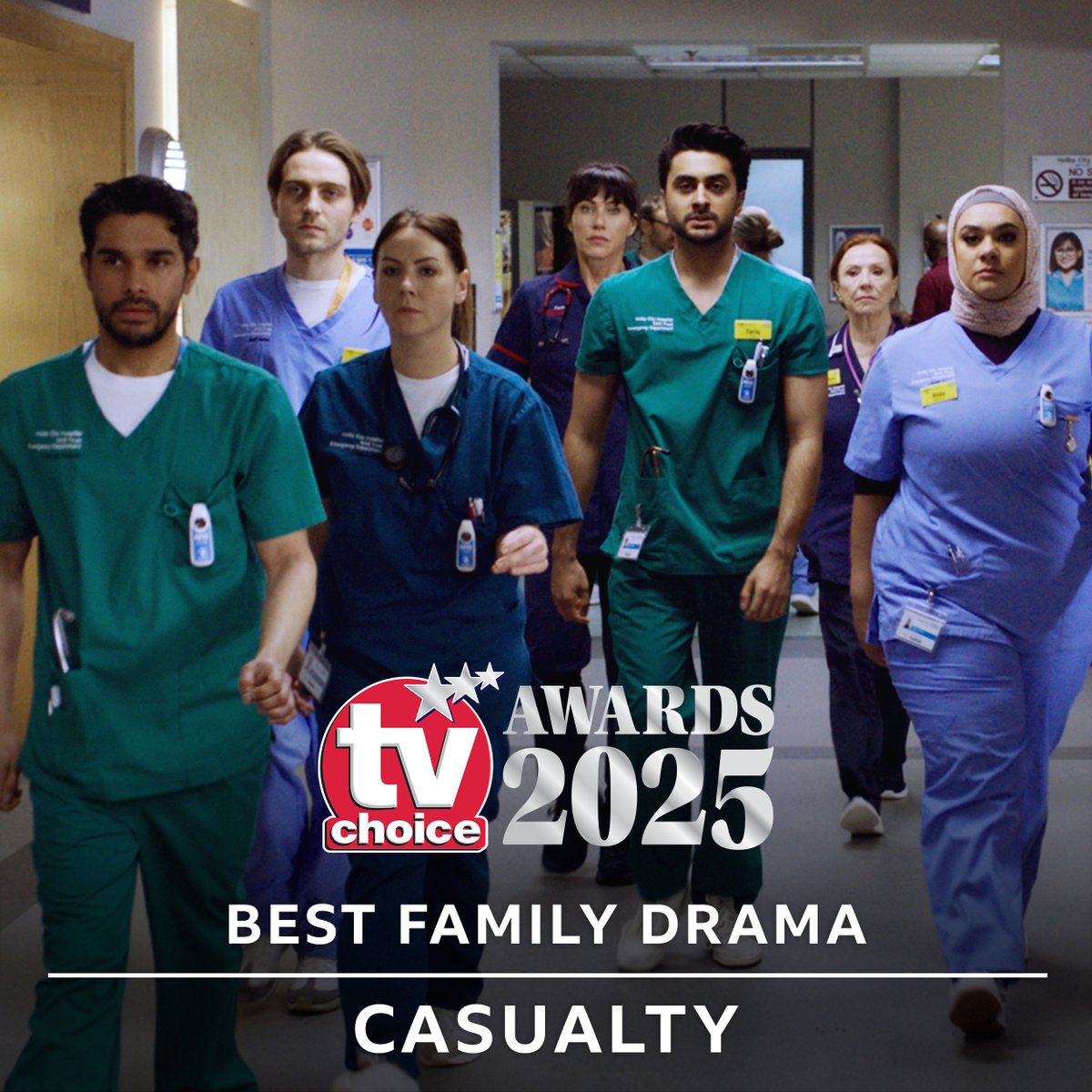 📣 We’ve been shortlisted! Vote #Casualty for Best Family Drama at the TV Choice Awards 💚

👉 spkl.io/6018fp8Xy