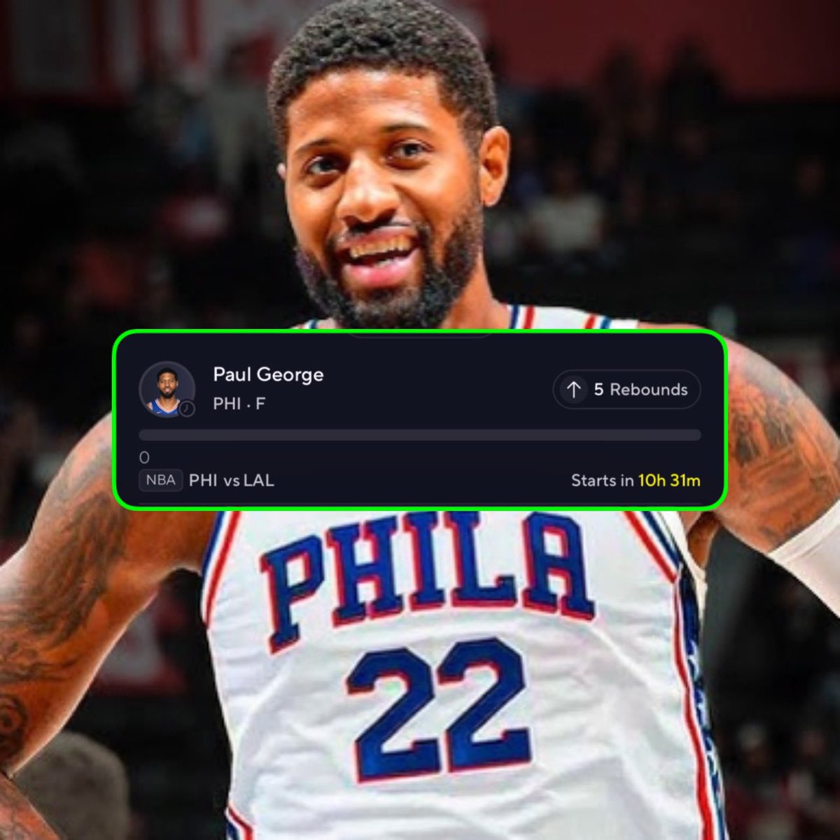 Atlas_Picks's tweet photo. 🚨#NBA VALUE PLAY: Paul George O 5.0 Rebounds!🔒

Join The Free Discord‼️
https://t.co/VAnUE1s9dv

#PrizePicks | #GamblingCommunity https://t.co/VwsSpbJTsm