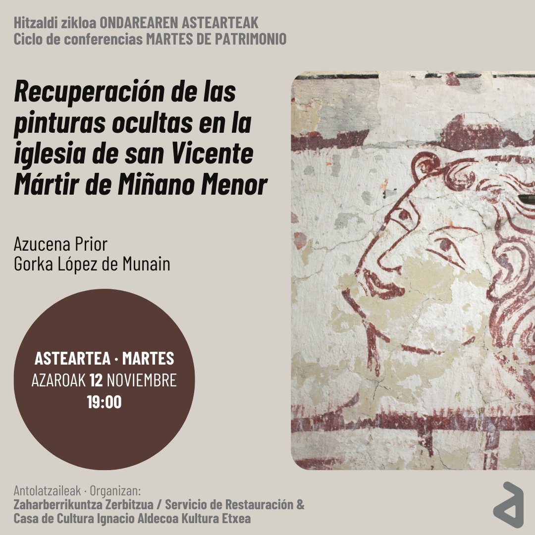 Biblioteca Ignacio Aldecoa Liburutegia (@biblioaldecoa) on Twitter photo La eliminación de los encalados que cubrían las pinturas murales medievales y renacentistas de la bóveda de esta iglesia abre una nueva vía para conocer los consecutivos acabados de nuestros templos. <a href="/RestauraAraba/">Zaharberrikuntza - Araba Restauración - Álava</a> <a href="/MunainGorka/">Gorka López de Munain</a> La eliminación de los encalados que cubrían las pinturas murales medievales y renacentistas de la bóveda de esta iglesia abre una nueva vía para conocer los consecutivos acabados de nuestros templos. <a href="/RestauraAraba/">Zaharberrikuntza - Araba Restauración - Álava</a> <a href="/MunainGorka/">Gorka López de Munain</a>