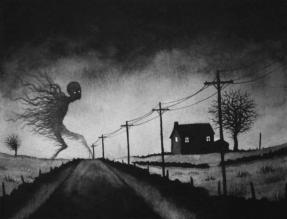 owillowwaly's tweet image. An ominous shadow approaches, the fields fall silent, and the air is heavy with dread.