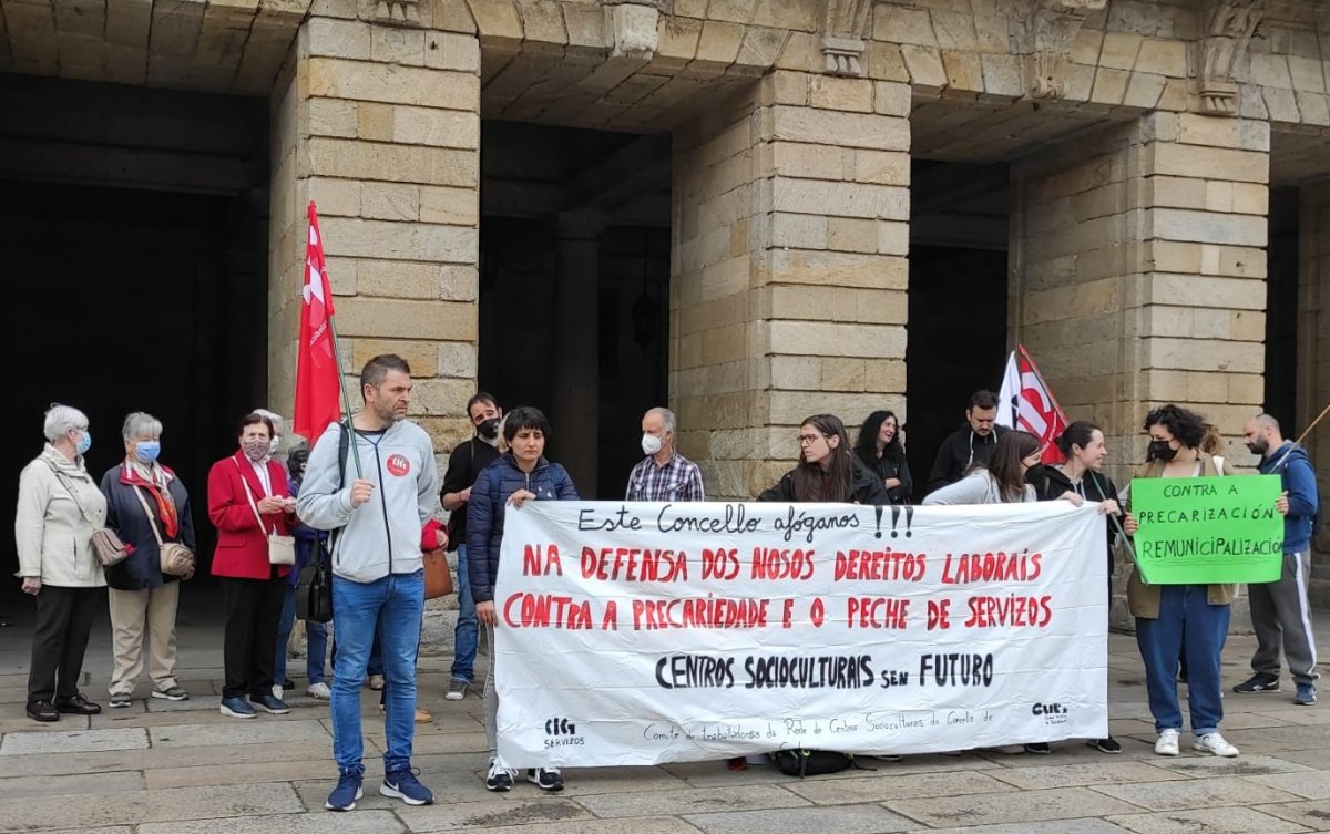 galizaCIG's tweet photo. 🔴CIG-Servizos urxe actuacións do concello de #Santiago para resolver o problema dos centros socioculturais
‼️Alerta da marcha inminente da concesionaria, #Serviplus, que deixaría ás 70 traballadoras e traballadores na rúa
👉https://t.co/gmkQRLhoaX https://t.co/zdpycgXT6g