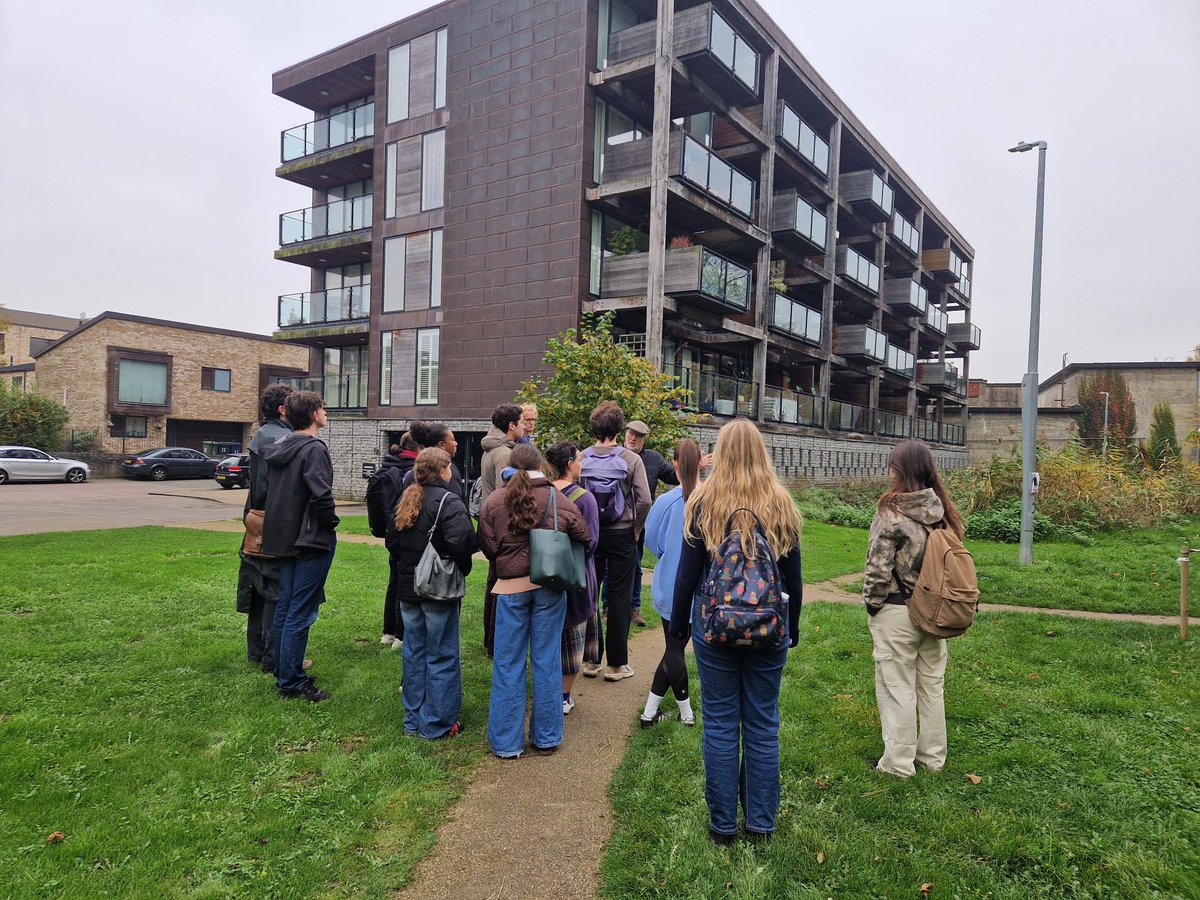 arch_cambridge's tweet image. Second year students have been shown around the Accordia development in Cambridge with best possible guide, the planner Peter Studdert!
#architecturestudentlife #architecturestudy #housingdevelopment