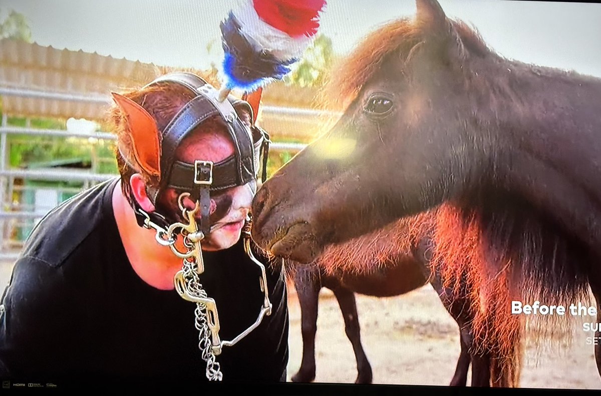 WaitnPatiently's tweet photo. I need to stop watching My Strange Addiction. 🫤 This woman likes acting like a damn horse. 🤨 #StrangeAddiction #HelloFriday https://t.co/ZywVy2BgUz