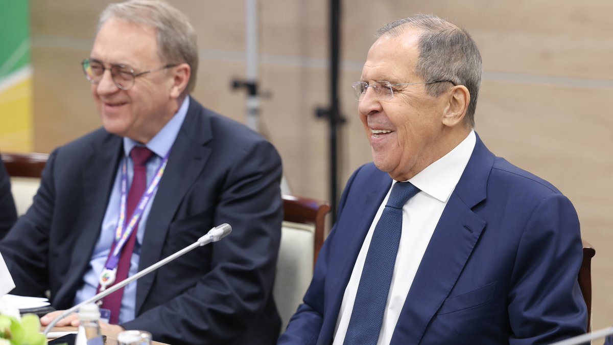 mfa_russia's tweet photo. 🇷🇺🇪🇹 Russia’s Foreign Minister Sergey Lavrov and Minister for Foreign Affairs of the Federal Democratic Republic of #Ethiopia Gedion Timothewos hold talks on the sidelines of the First Ministerial Conference of the #RussiaAfrica Partnership Forum
#RussiaEthiopia
@mfaethiopia https://t.co/AJCUxN1v0w