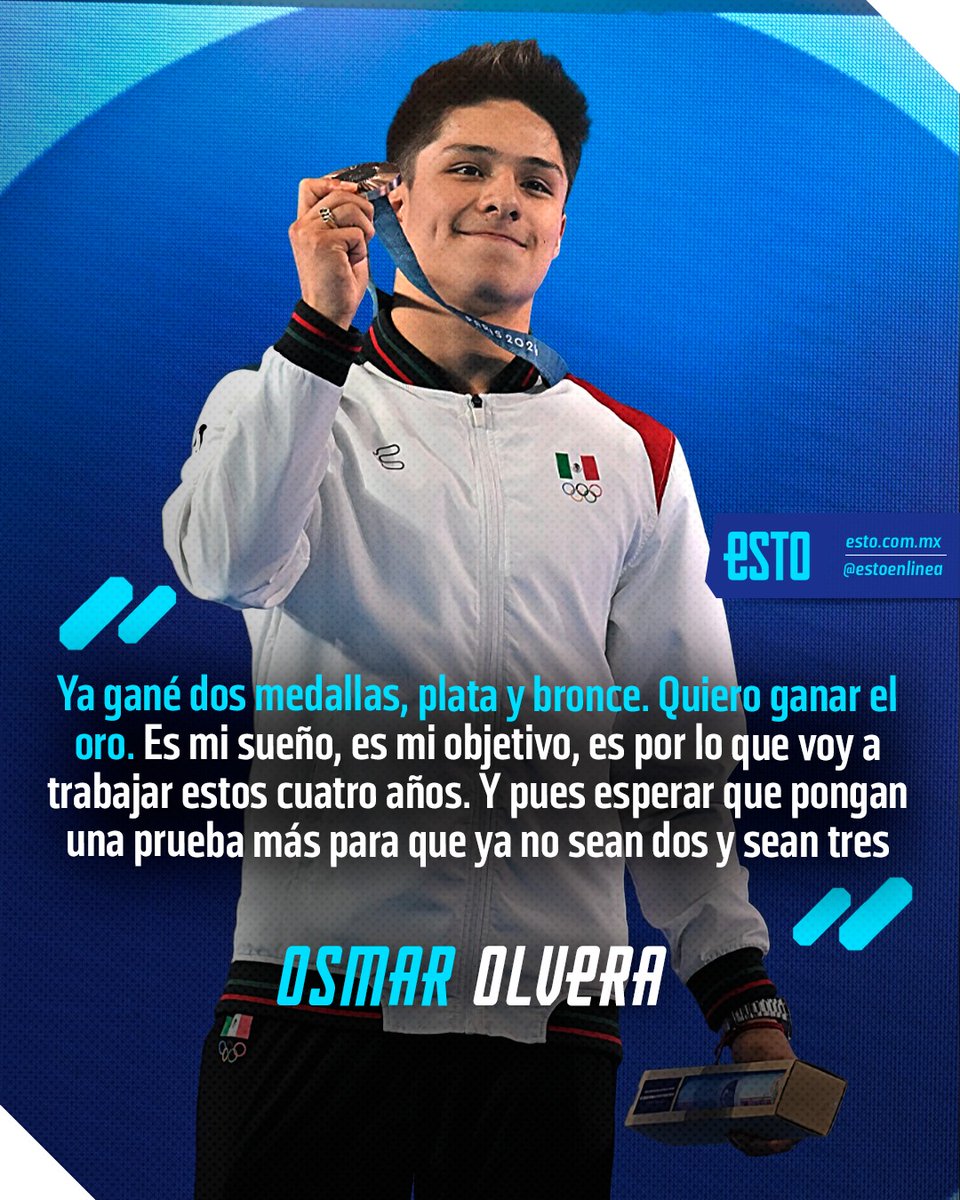 Nuestro doble medallista no se conforma y quiere mucho más🥇

<a href="/Osmardiver05/">Osmar Olvera</a> ya piensa en los próximos Juegos Olímpicos 🇲🇽

👉elesto.mx/3Ck9pyk