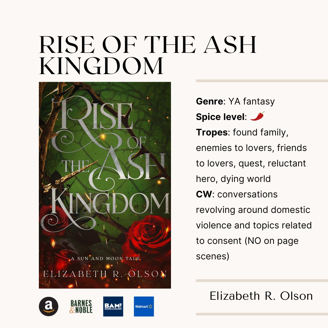 Rise of the Ash Kingdom releases on February 4, 2025, and is available NOW for preorder at Amazon, Barnes &amp; Noble, Books-A-Million, and Walmart. If you want a sneak peek of the first chapter, you can sign up for my newsletter for an exclusive first look 👀elizabethrolson.com