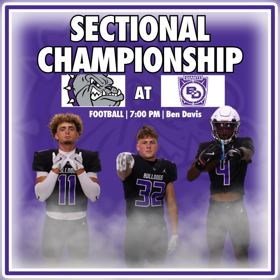 It’s #GAMEDAY

🏈 » <a href="/BHSdogsfootball/">BHS Football</a> 
🆚 » <a href="/GiantAthletics/">Ben Davis Giants</a> 
⏱ » 7:00 PM
📍 » Ben Davis High School 
🎟 » public.eventlink.com/tickets?t=1013…

#BulldogTough x #BulldogFamily