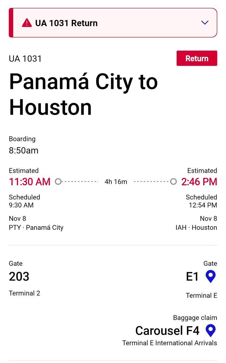 childg's tweet photo. Cha madre. @United just never gets it right anymore... https://t.co/ZX8SltDwK4