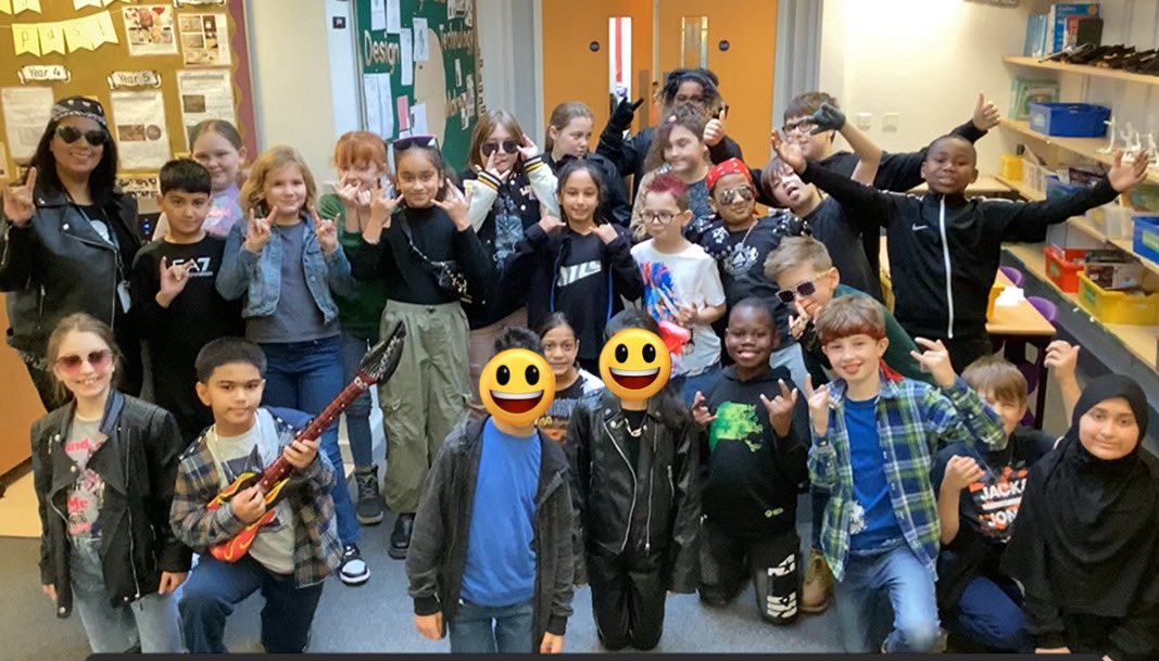 Posting on behalf of Mrs Majhu - 5A were looking very cool indeed today! 🎸 @HLC_Primary