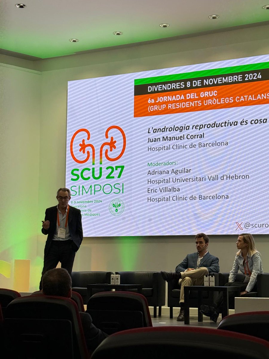 SCU (@scurologia) on Twitter photo Continuem el #27SimposiSCU i la 6a jornada del <a href="/GRUCSCU/">GRUC</a>.
El Dr <a href="/juanmacorr/">JuanMCorral</a> de <a href="/hospitalclinic/">Hospital Clínic</a> ens explica com estudiar i tractar la infertilitat en l'home des del punt de vista de l'uròleg Continuem el #27SimposiSCU i la 6a jornada del <a href="/GRUCSCU/">GRUC</a>.
El Dr <a href="/juanmacorr/">JuanMCorral</a> de <a href="/hospitalclinic/">Hospital Clínic</a> ens explica com estudiar i tractar la infertilitat en l'home des del punt de vista de l'uròleg